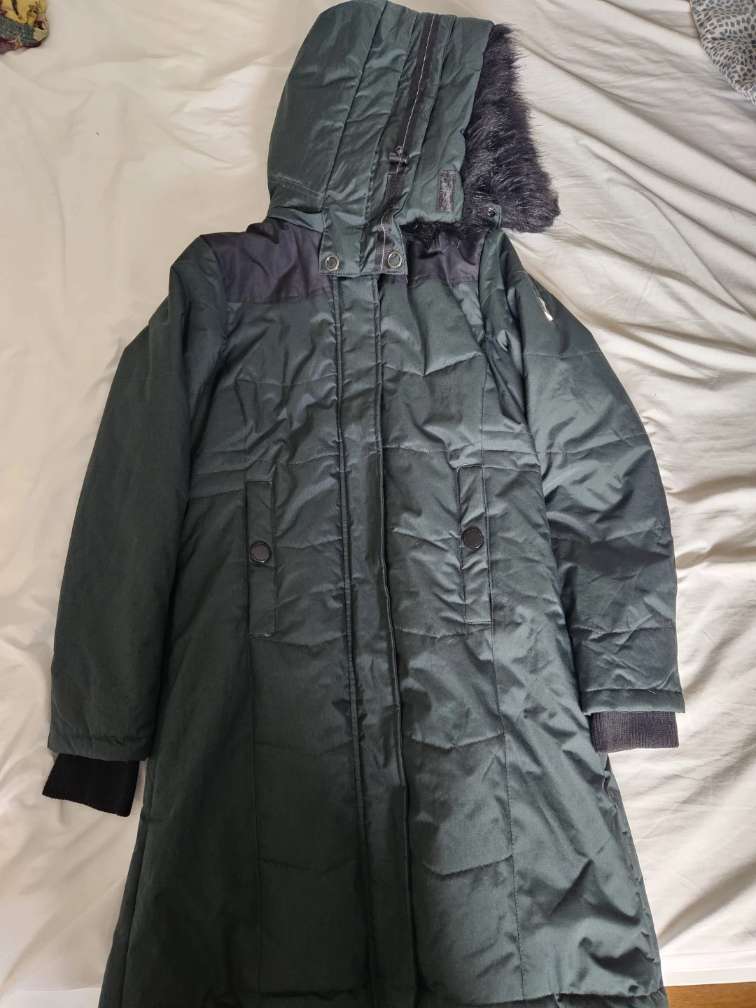 Oppenheimer ladies quilted parka - dark green