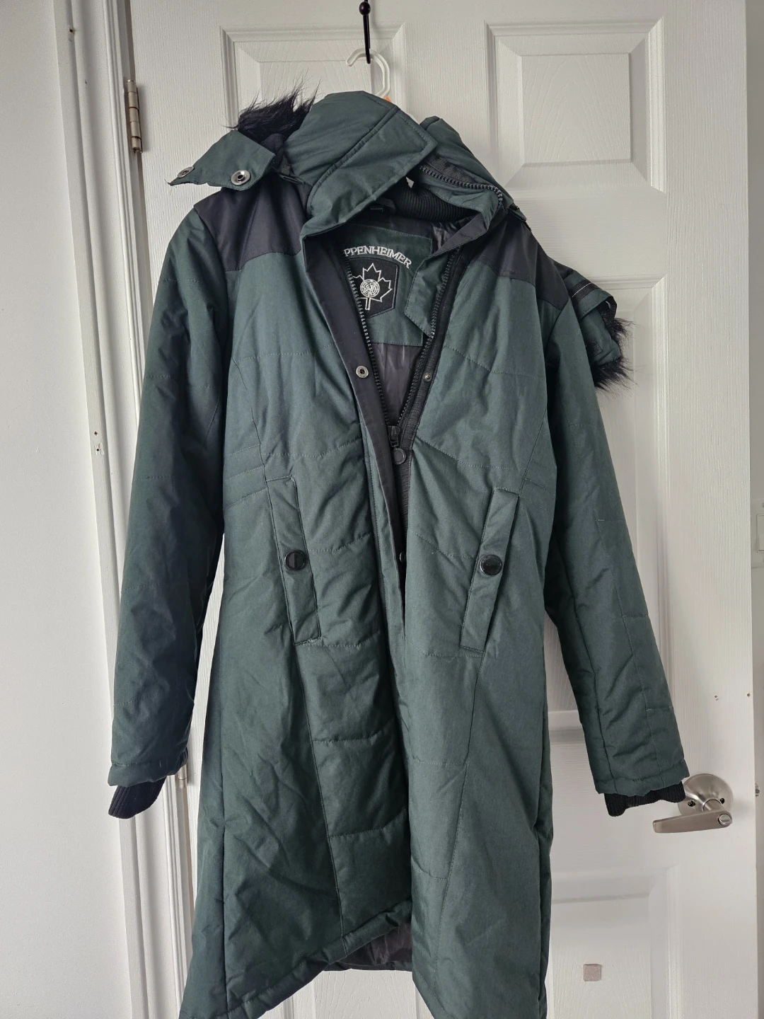 Oppenheimer ladies quilted parka - dark green - photo 2