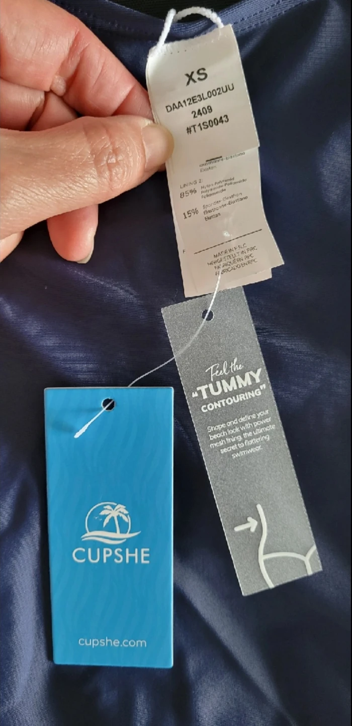 BNWT - Navy Blue One Piece Swimsuit - Size XS ⚽ - photo 5