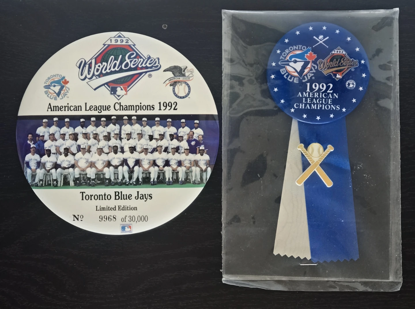 Vintage 1992 Blue Jays World Series Buttons