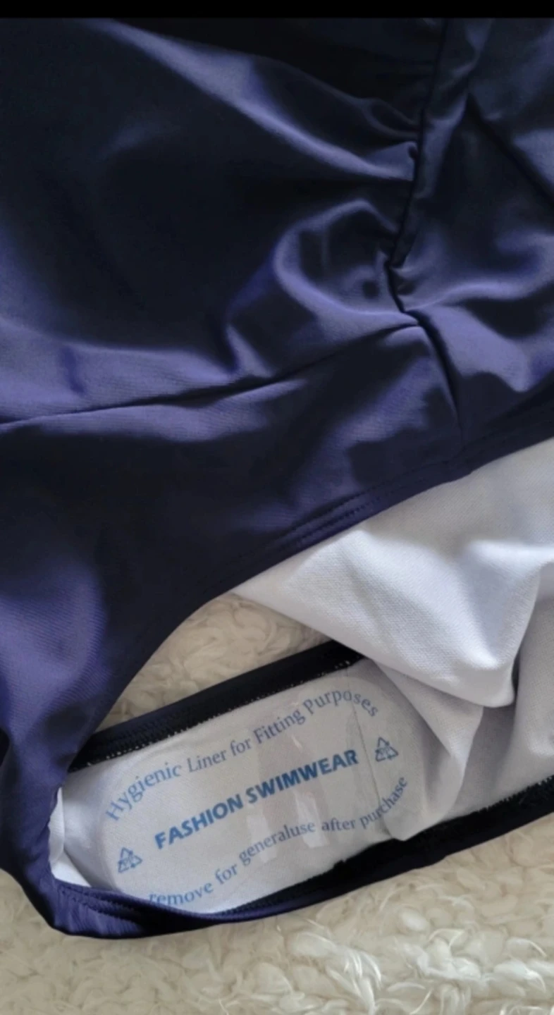 Brand New Navy Blue Ruched One-Piece Swimsuit - photo 5