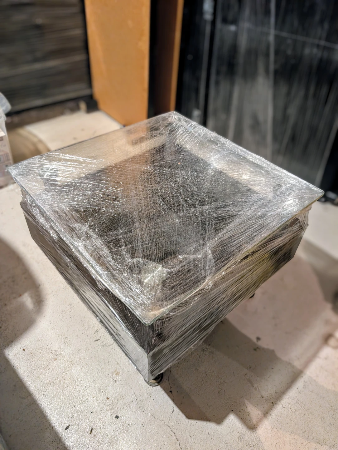 Square Coffee Table with Glass Top