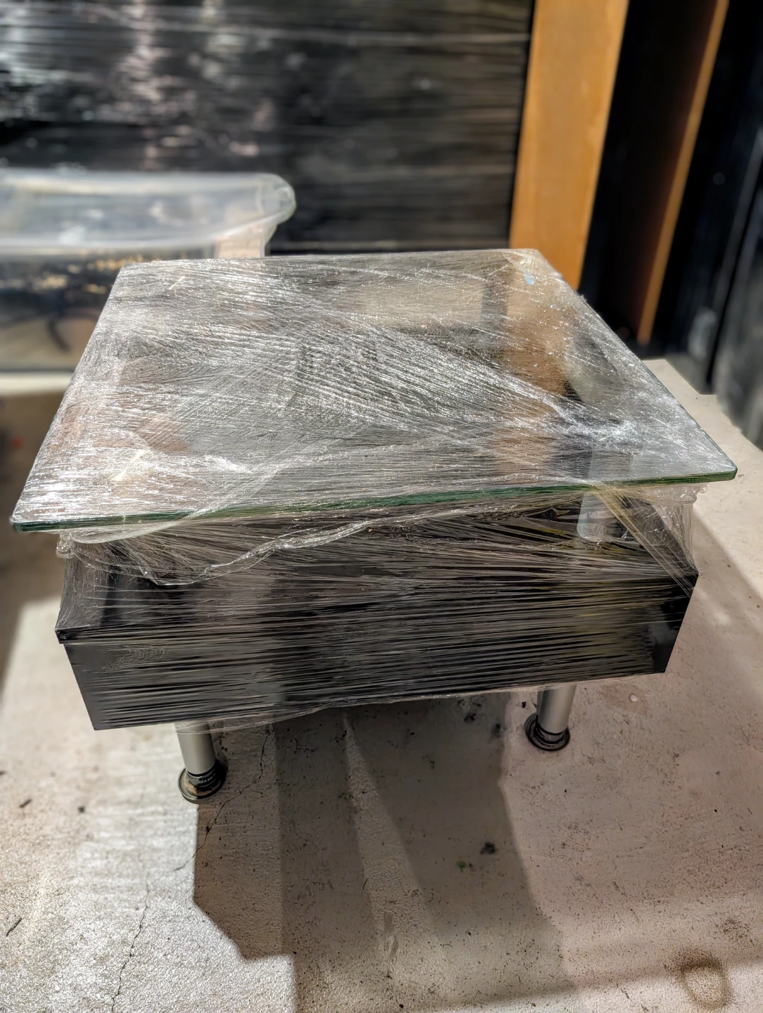 Square Coffee Table with Glass Top - photo 2