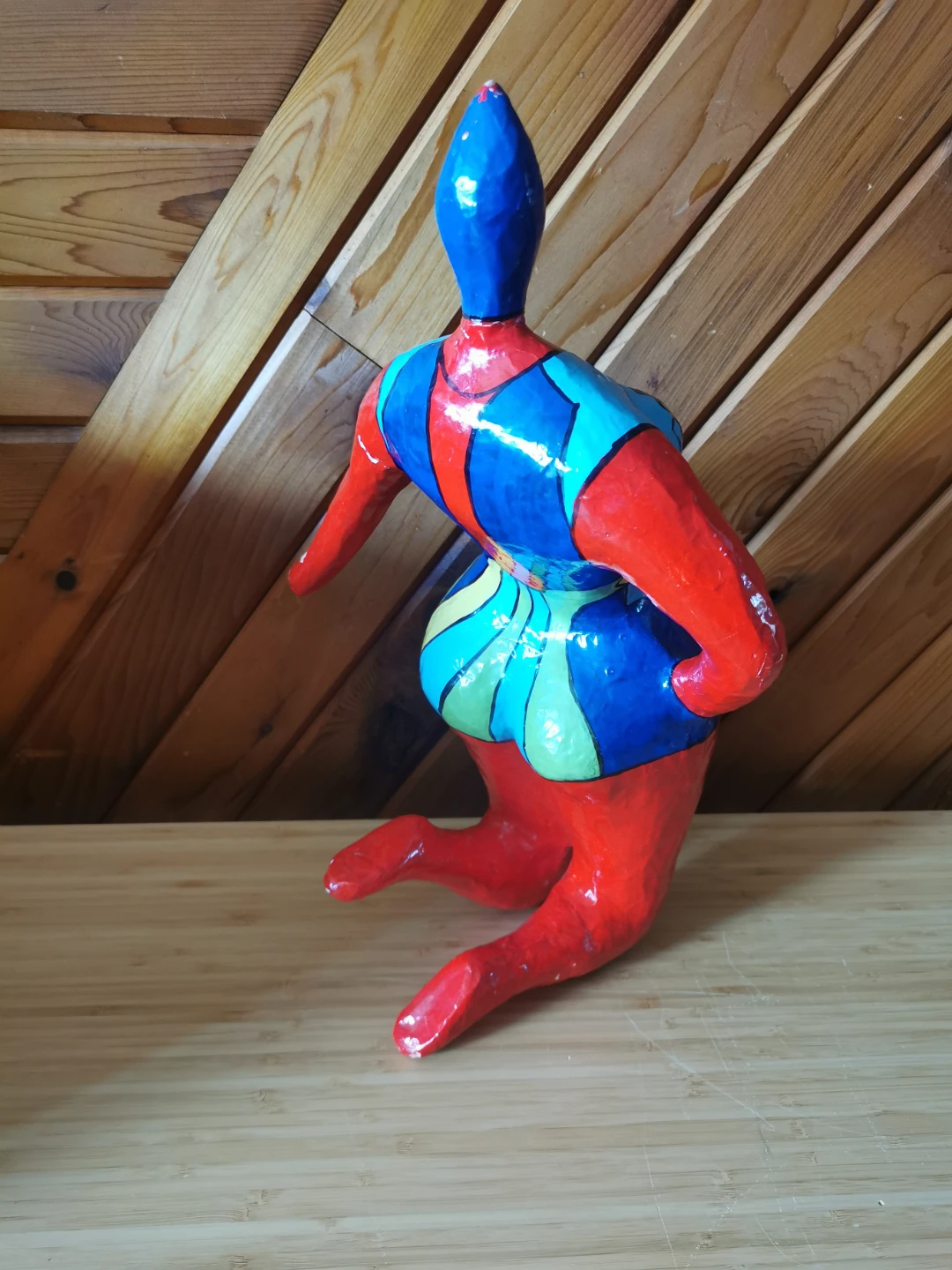 Vintage Hand-Painted Papier-Mâché Female Torso Sculpture - photo 4