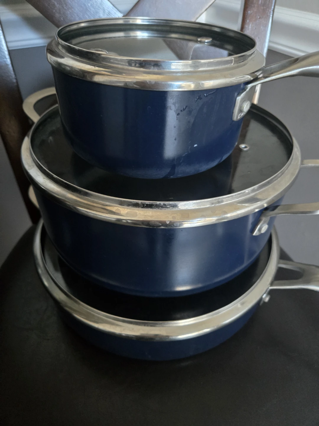 Emeril Lagasse Blue Pots and Pans Set with Lids - photo 4