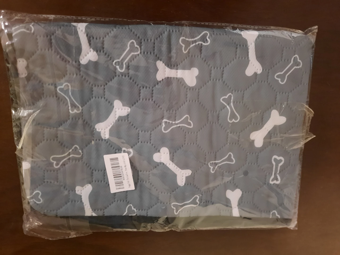 Grey Dog Bone Print Pet Training Pad