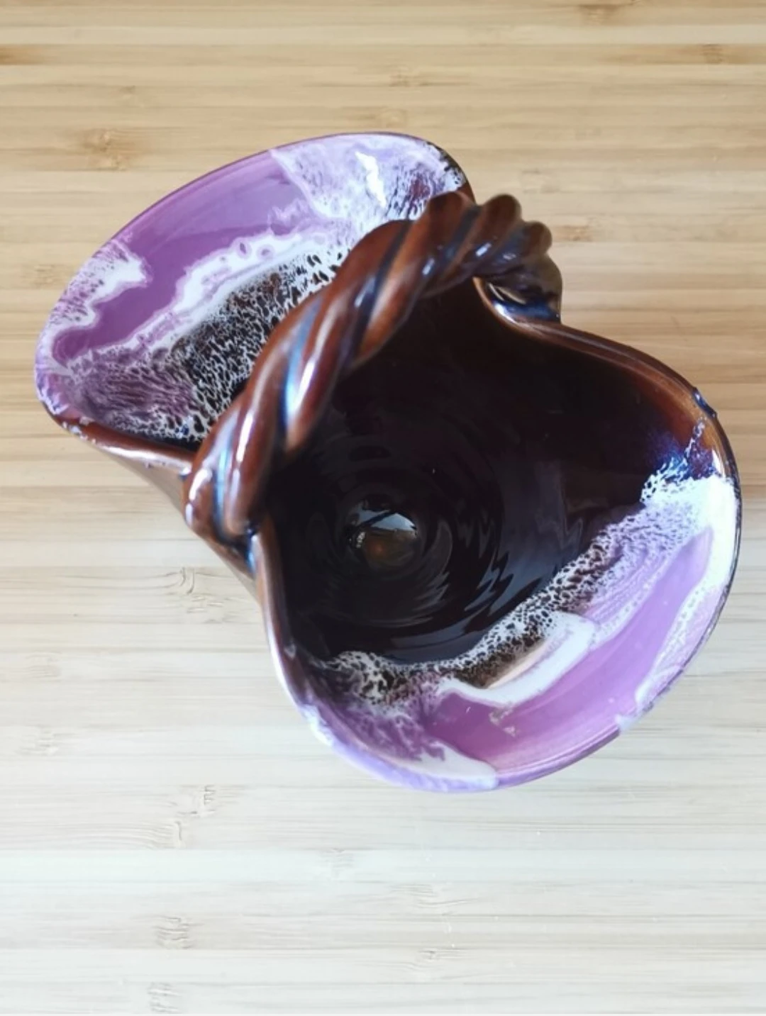 Vintage Vallauris French Art Pottery Basket Mid Century - photo 3