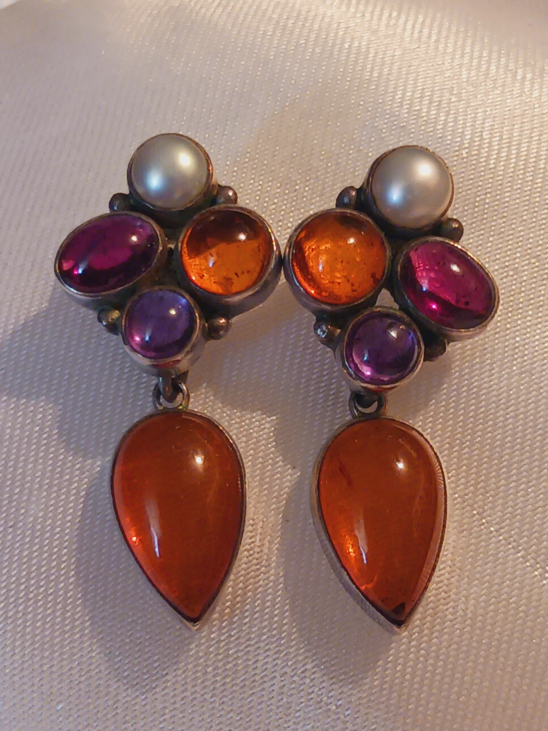 Janice Girardi JGD 925 Signed Sterling Silver Gemstone Earrings - photo 3
