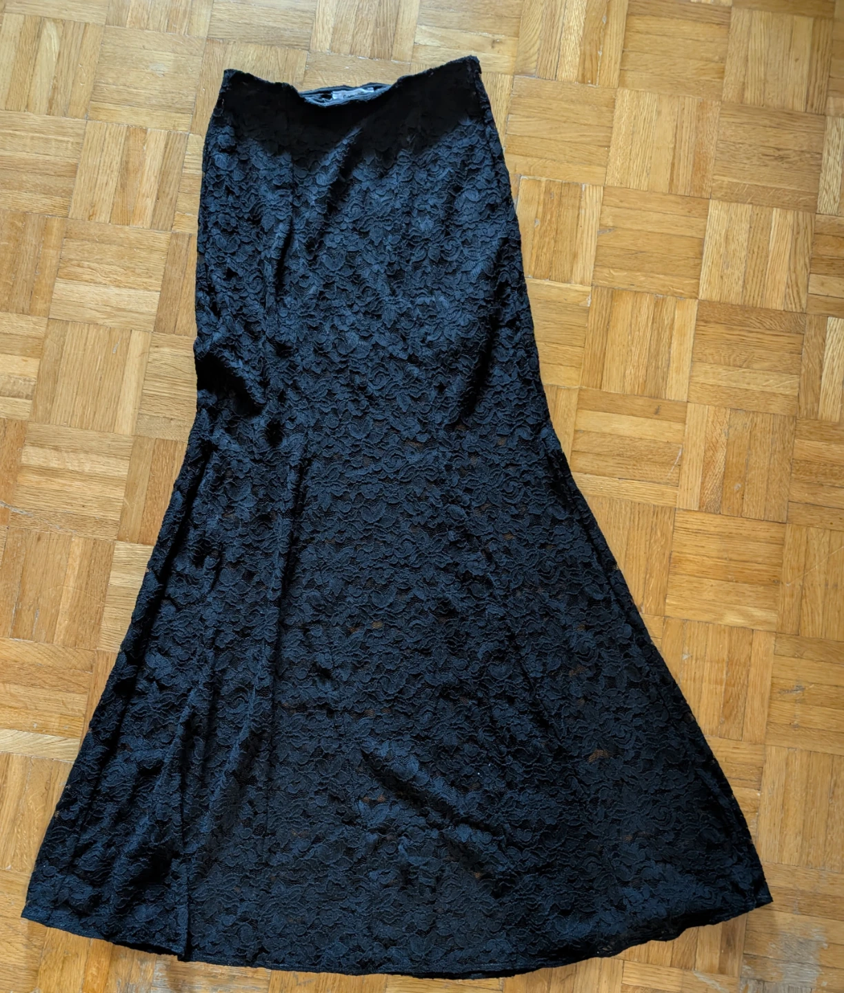 Garage Black Lace Maxi Skirt