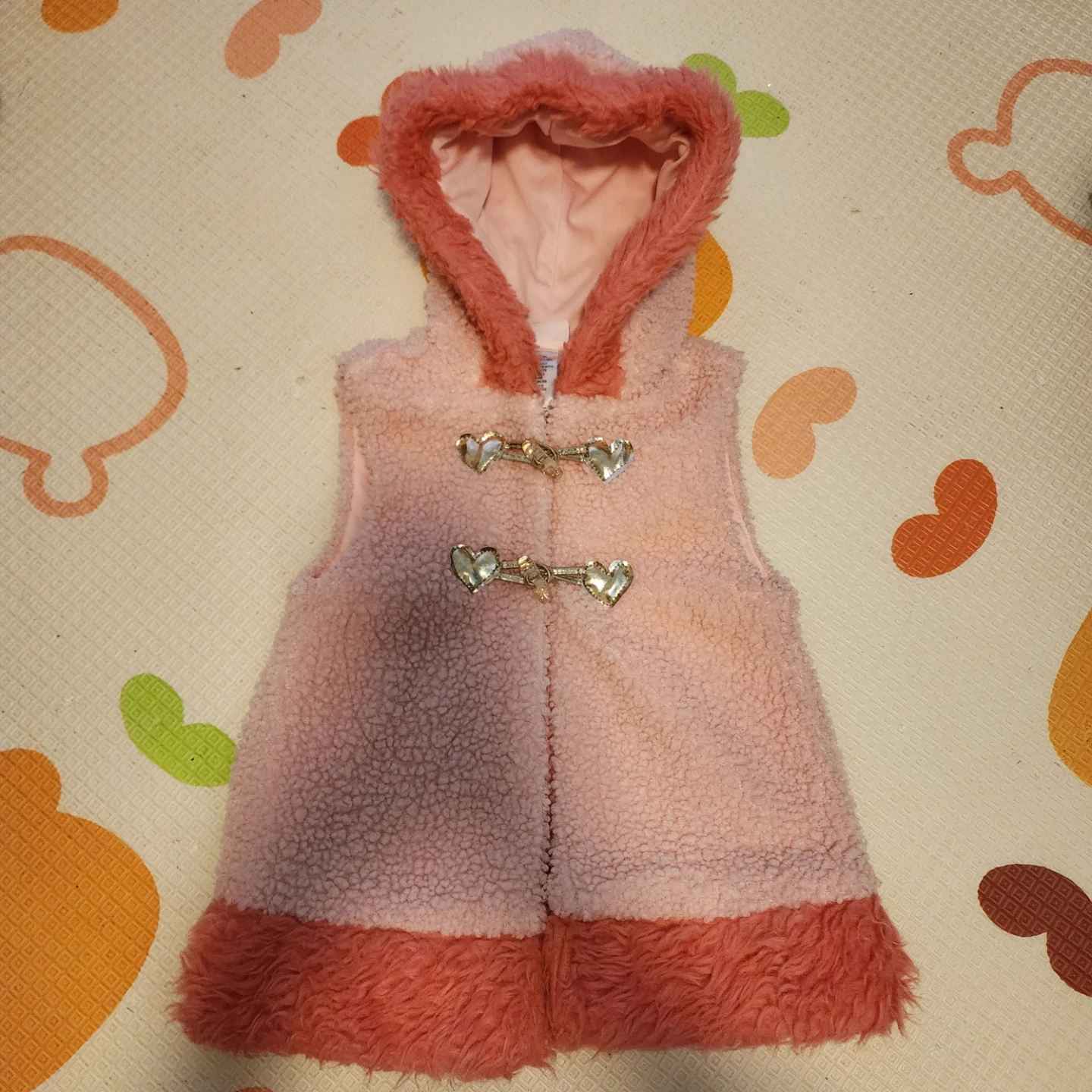 Little Lass Girls Faux Fur Vest Size 4T