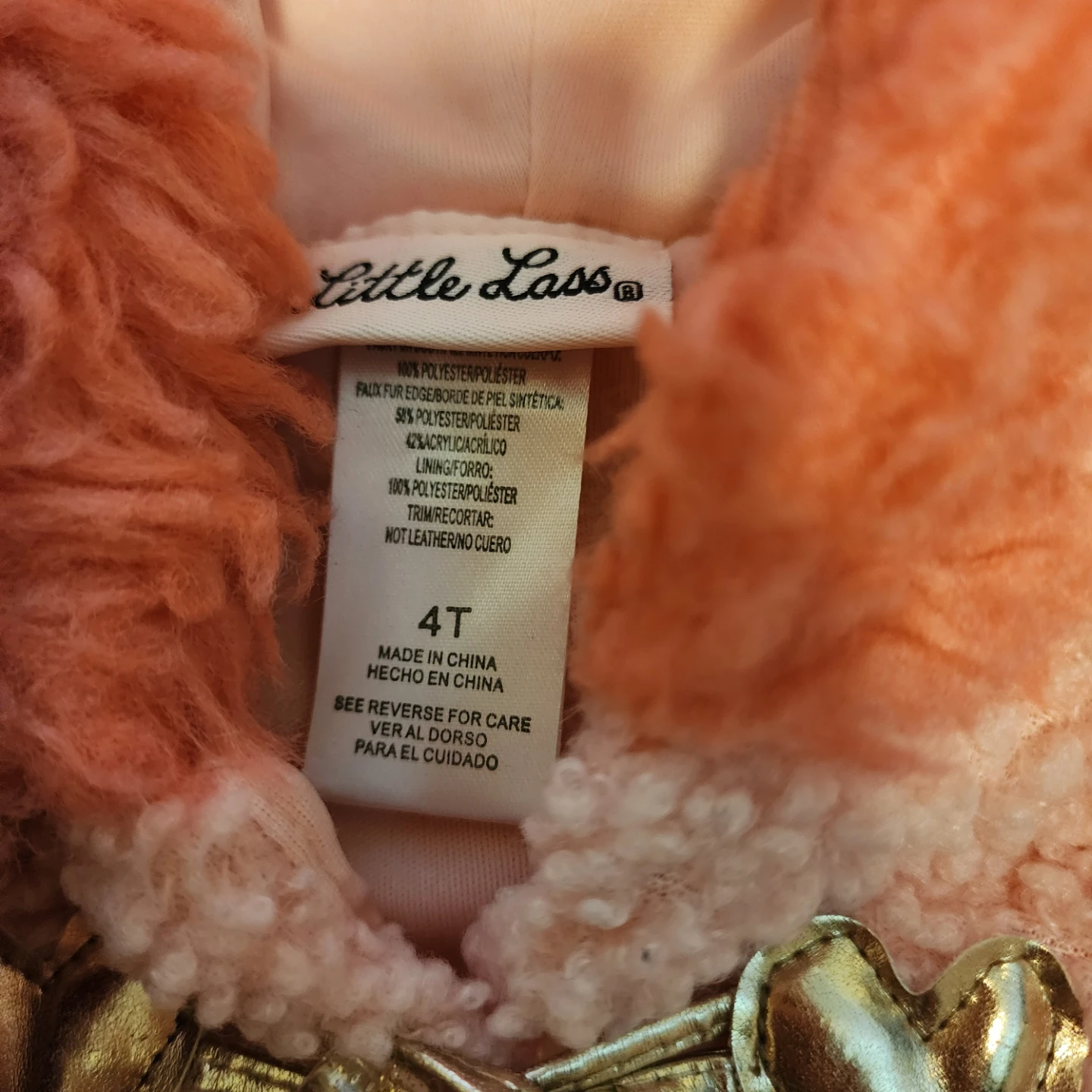 Little Lass Girls Faux Fur Vest Size 4T - photo 2