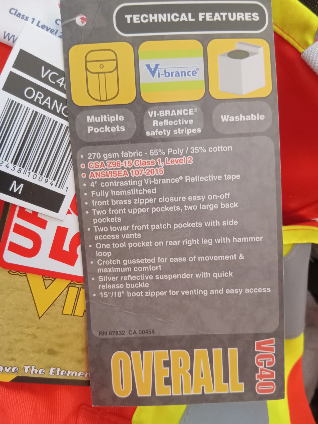 Viking ThermoMAXX Insulated Overalls UPF 50+ - Size M - photo 3