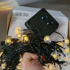 50ft Solar Outdoor String Lights Warm White