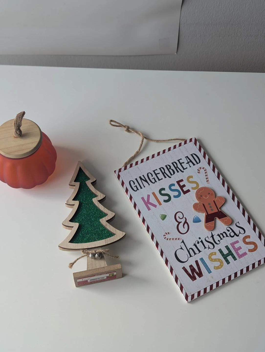 Gingerbread Kisses & Christmas Hanging, Halloween Glass Jar