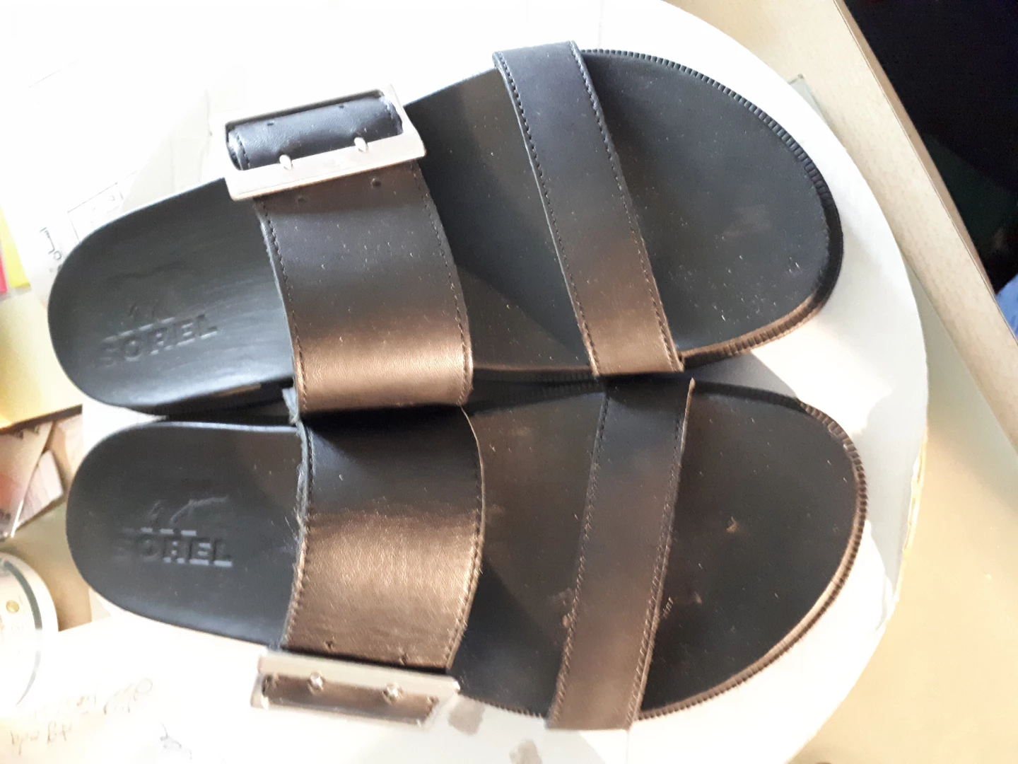 Sorel Black Slide Sandals⚽️