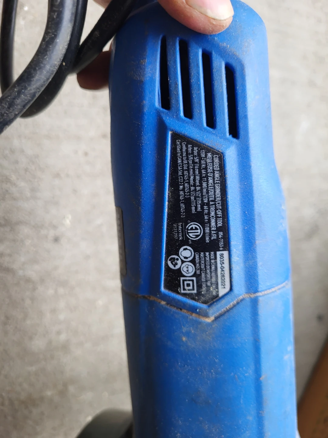 Mastercraft 6 Amp 4-1/2 Inch Angle Grinder Tool - photo 3