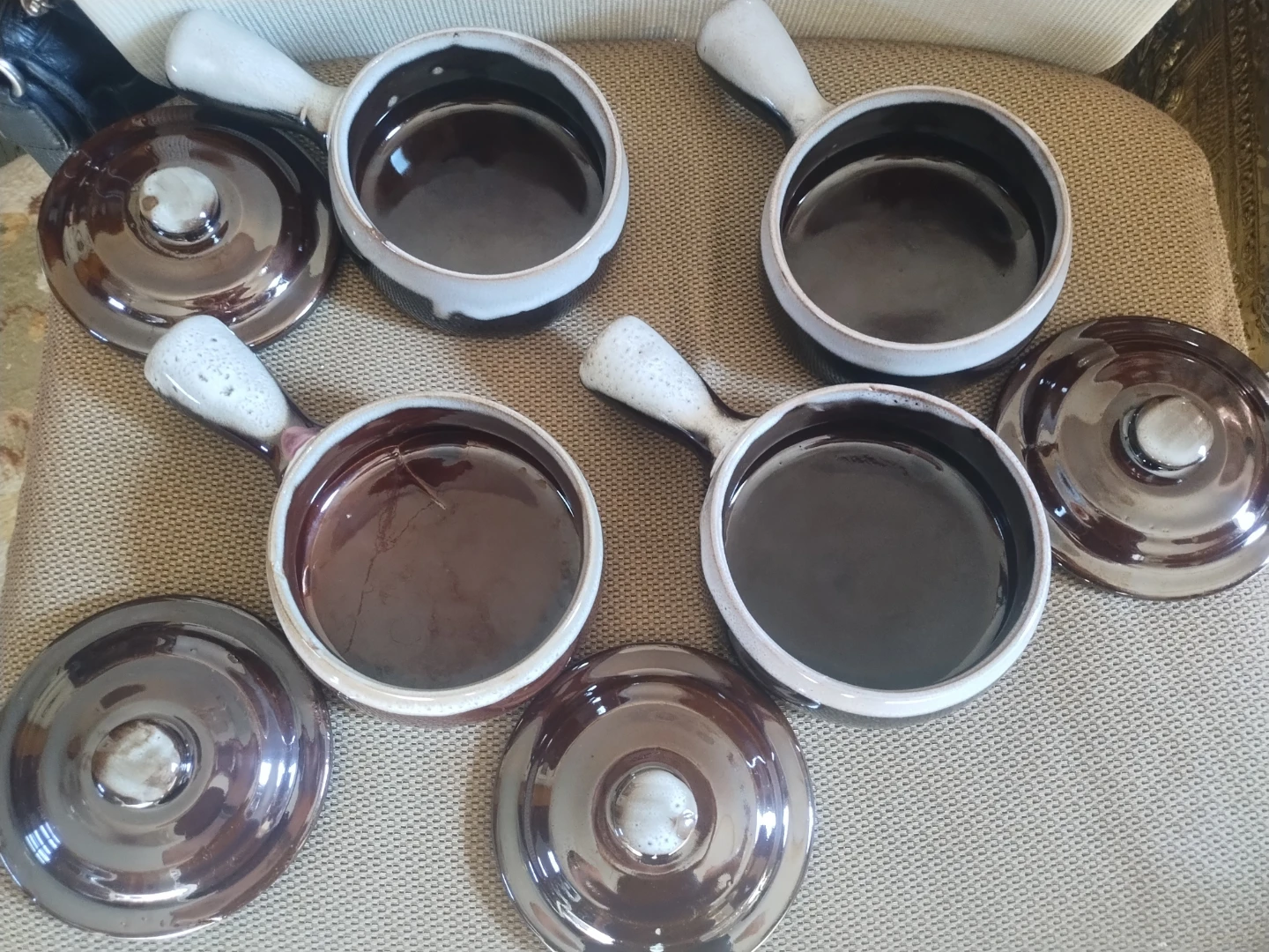 Set of 4 Ceramic Onion Soup Bowls with Lids - photo 4
