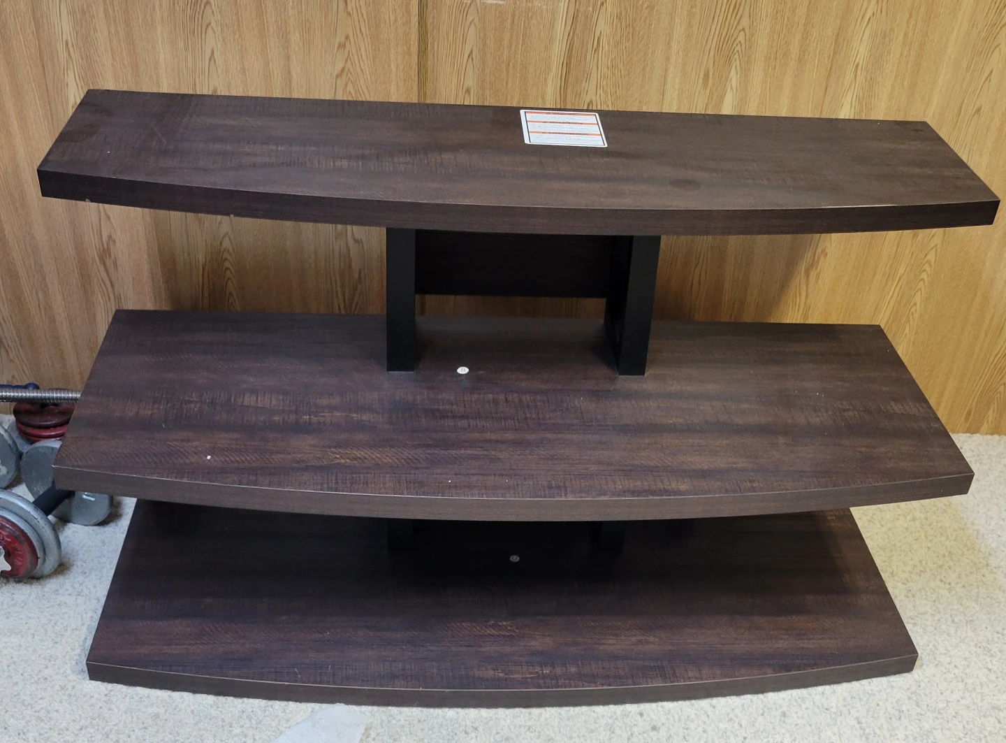 Dark Wood 3-Tier Media Stand / Entertainment Unit