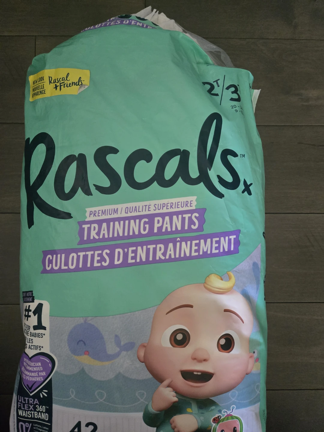 Rascals Training Pants Size 2T/3T Cocomelon Edition
