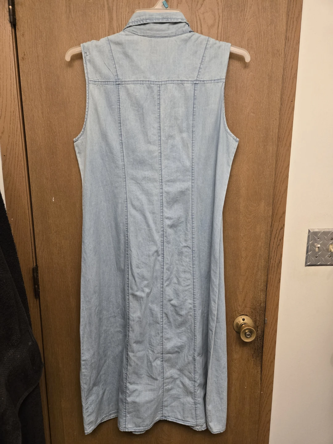MPH Collection Sleeveless Denim Shirt Dress - Size PM - photo 2