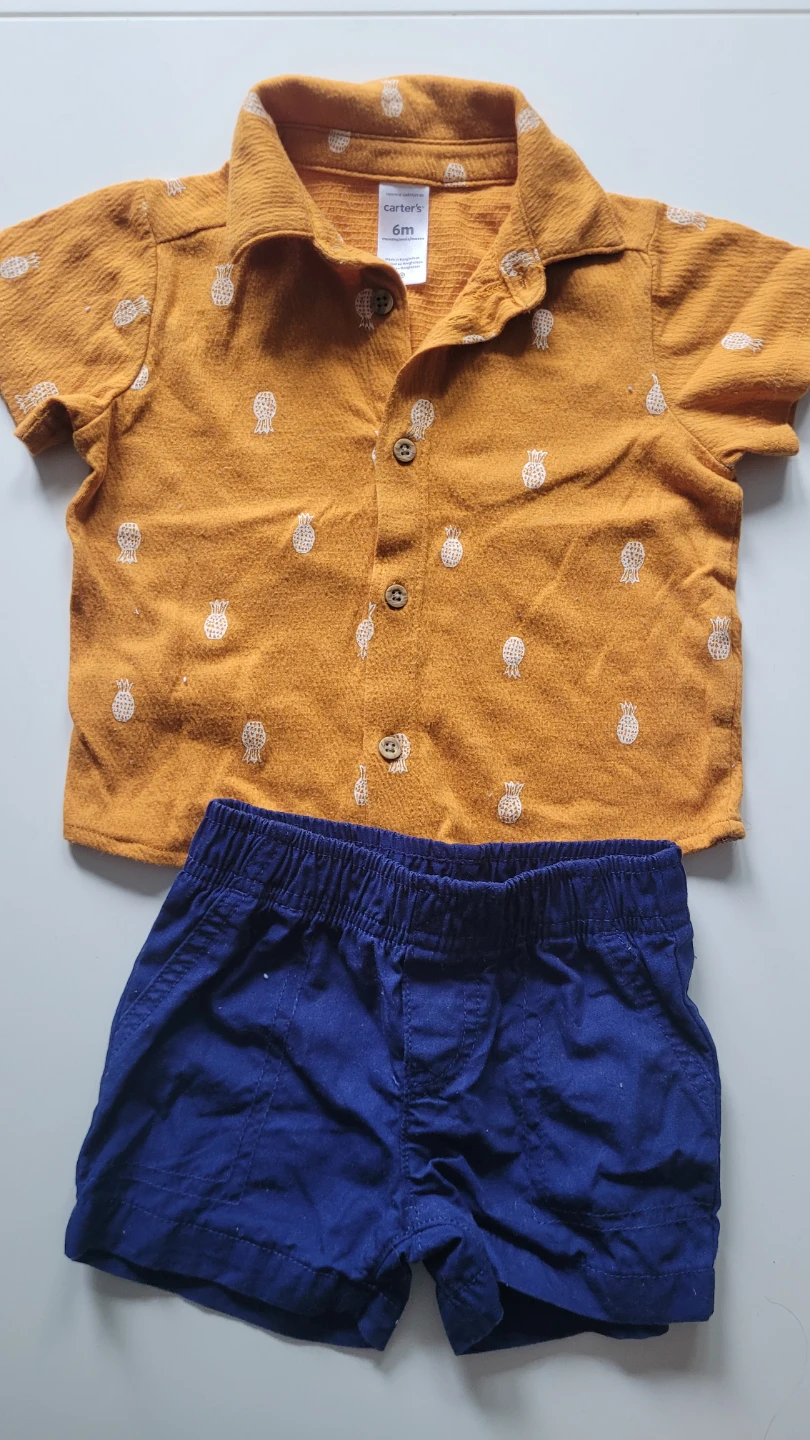 6M Carter's Baby Boy shirt short Set