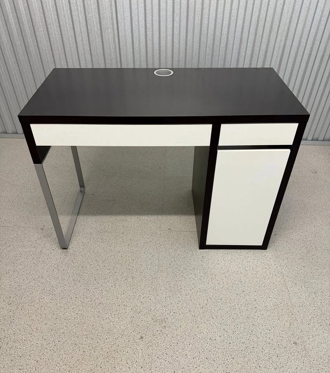 Desk plus drawers plus chair