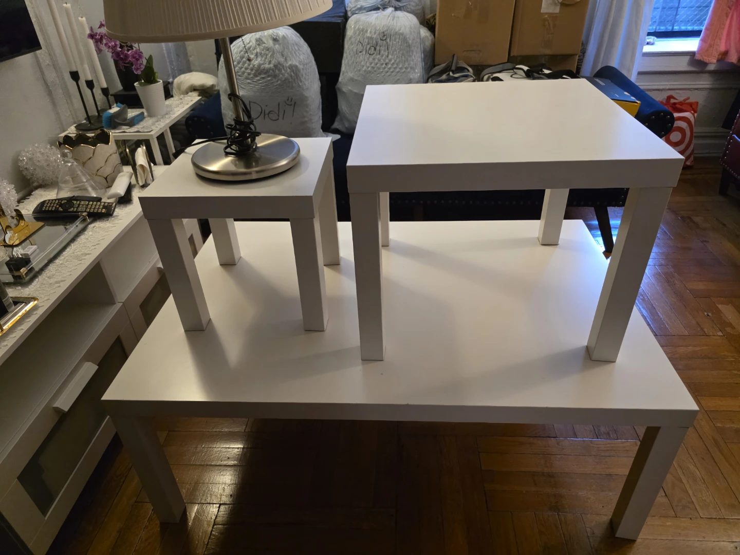 White Square Side Tables Set⚽ - photo 2