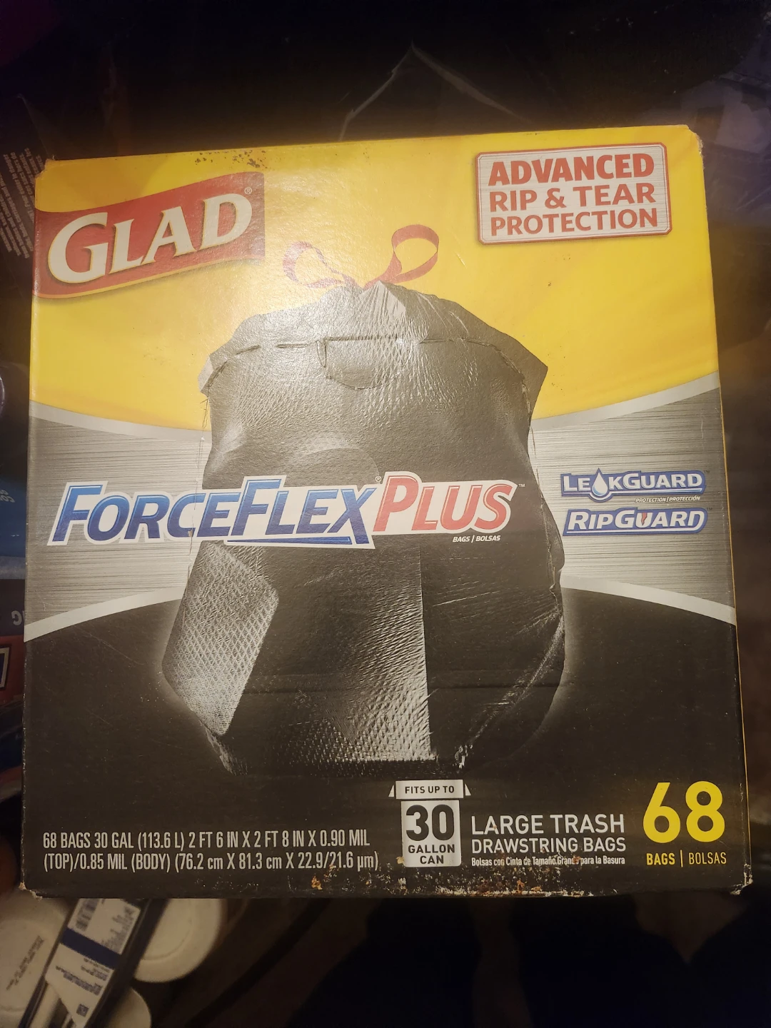 Glad ForceFlex Plus Large Trash Bags - 68 Count
