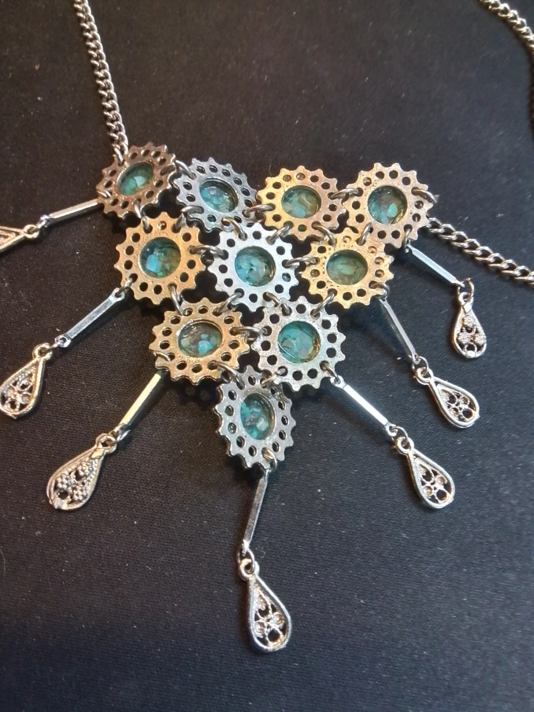 Statement Necklace with Turquoise-like Stones - photo 5
