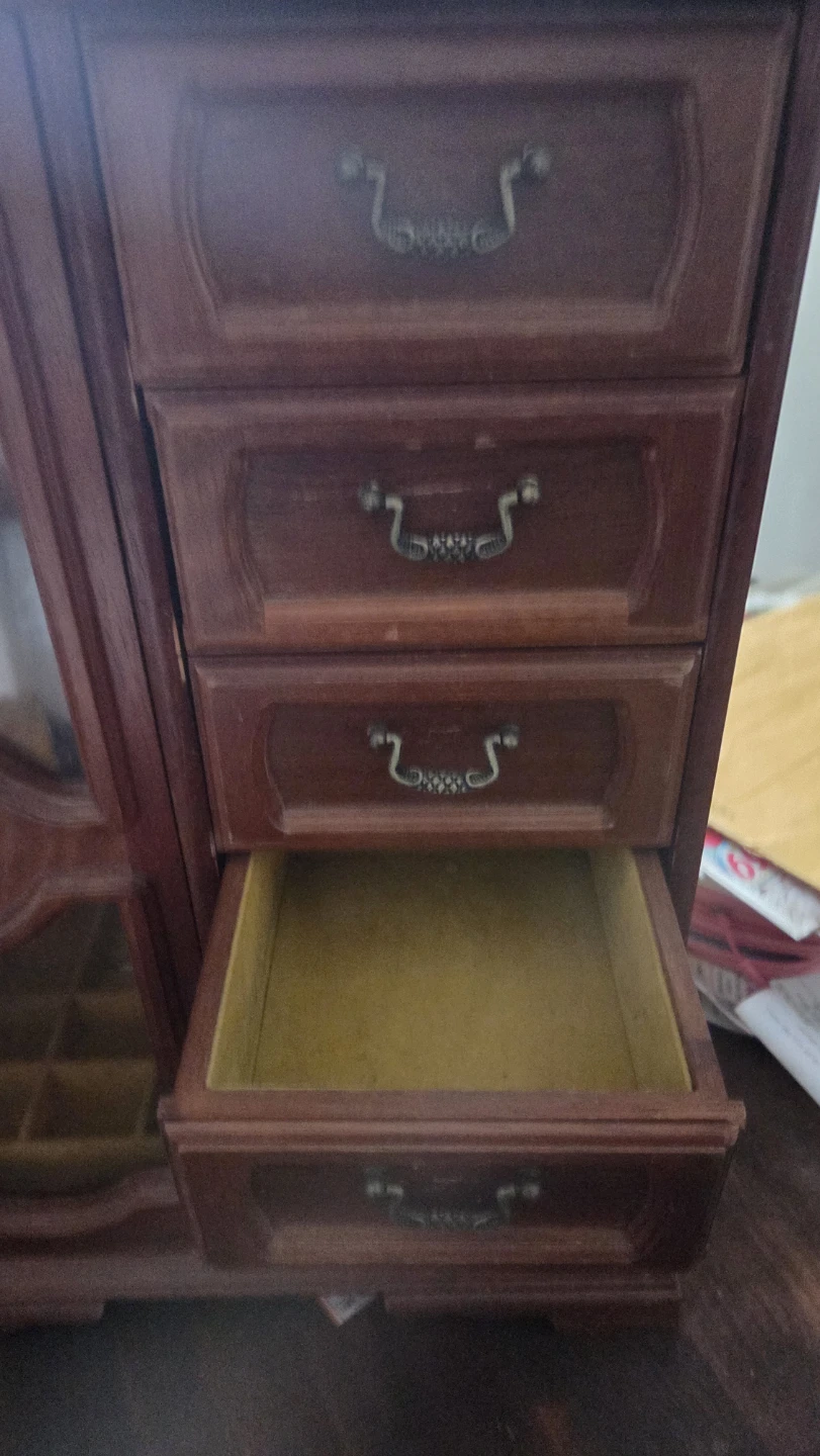 Wooden Jewelry Box with Mirror - photo 3