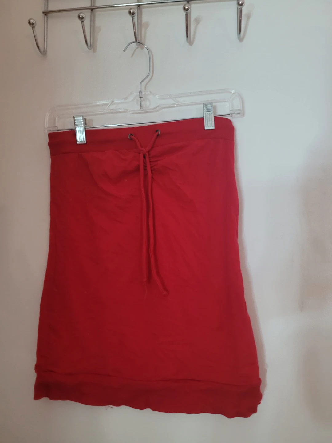 Red Strapless Tube Top