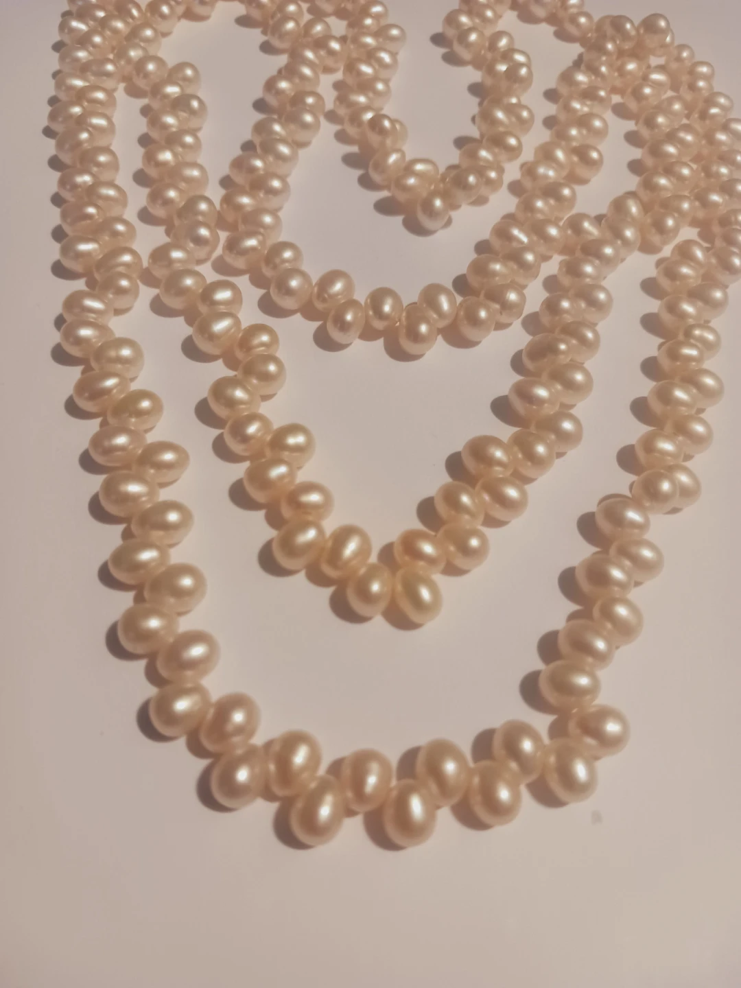 Genuine Freshwater Pearls Long Necklace 38"