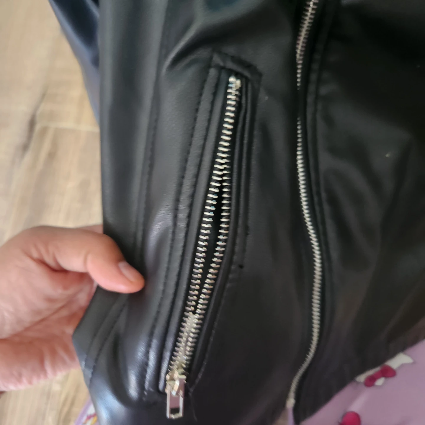 Silver Jeans Co. Black Faux Leather Moto Jacket - photo 3