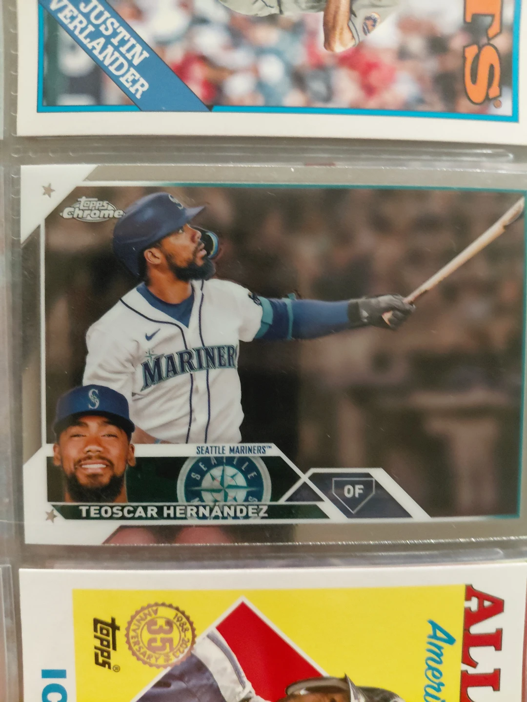 Topps Chrome Baseball Cards - Teoscar Hernandez & Will Smith