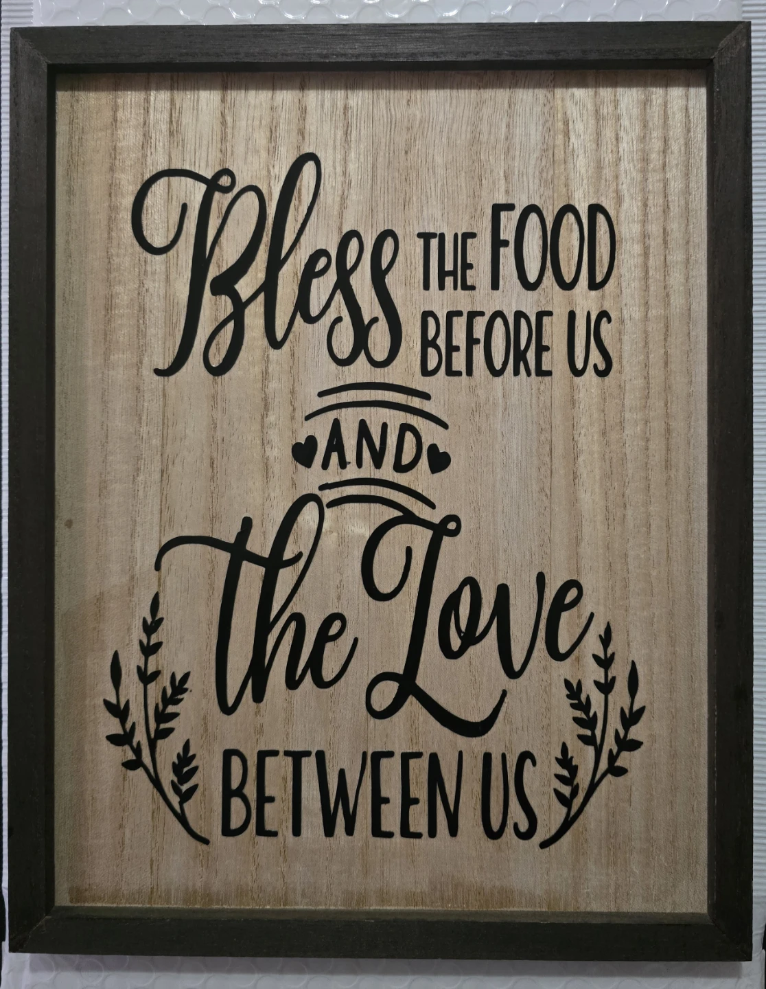 Wooden "Bless the Food" Wall Art ⚽️