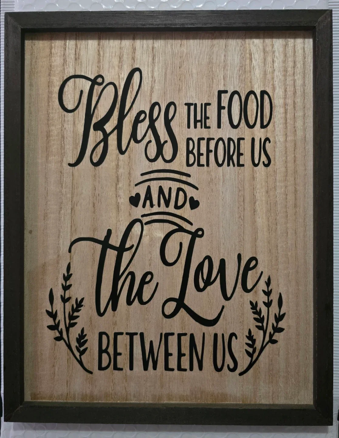 Wooden "Bless the Food" Wall Art ⚽️