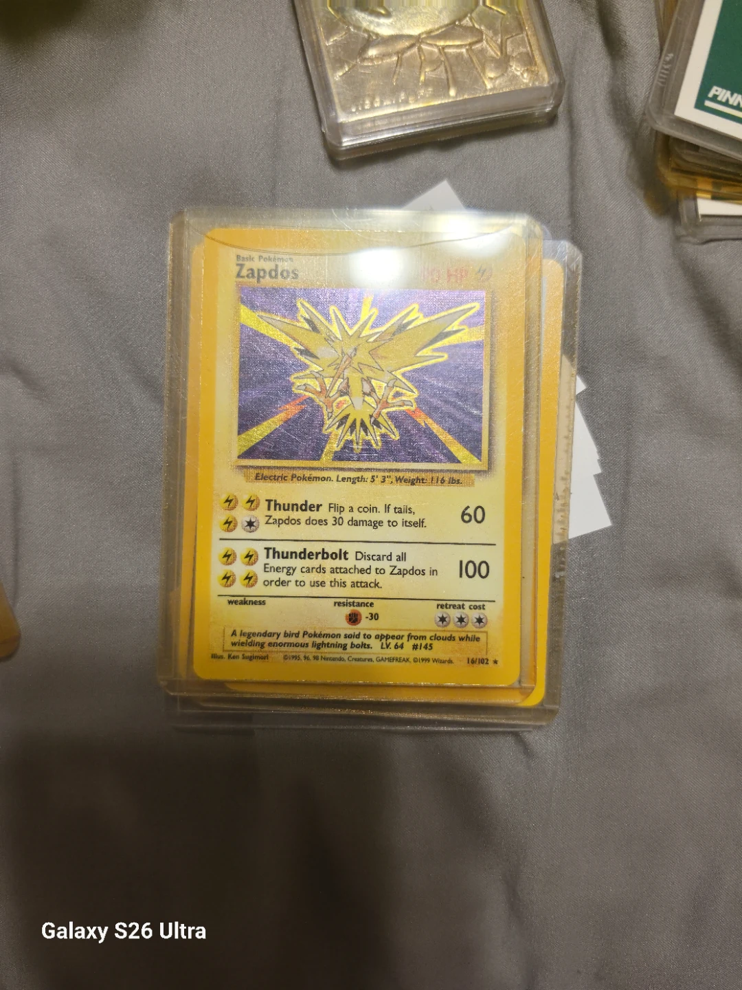 Pokemon Zapdos Trading Card 16/102