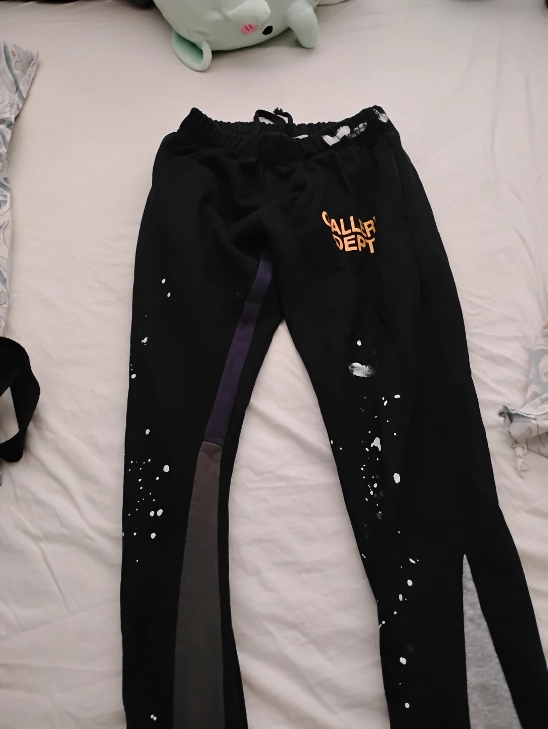 Gallery Dept. Black Paint Splatter Sweatpants