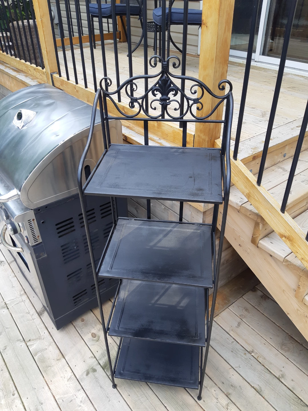 Chic 4 tier black bakers rack