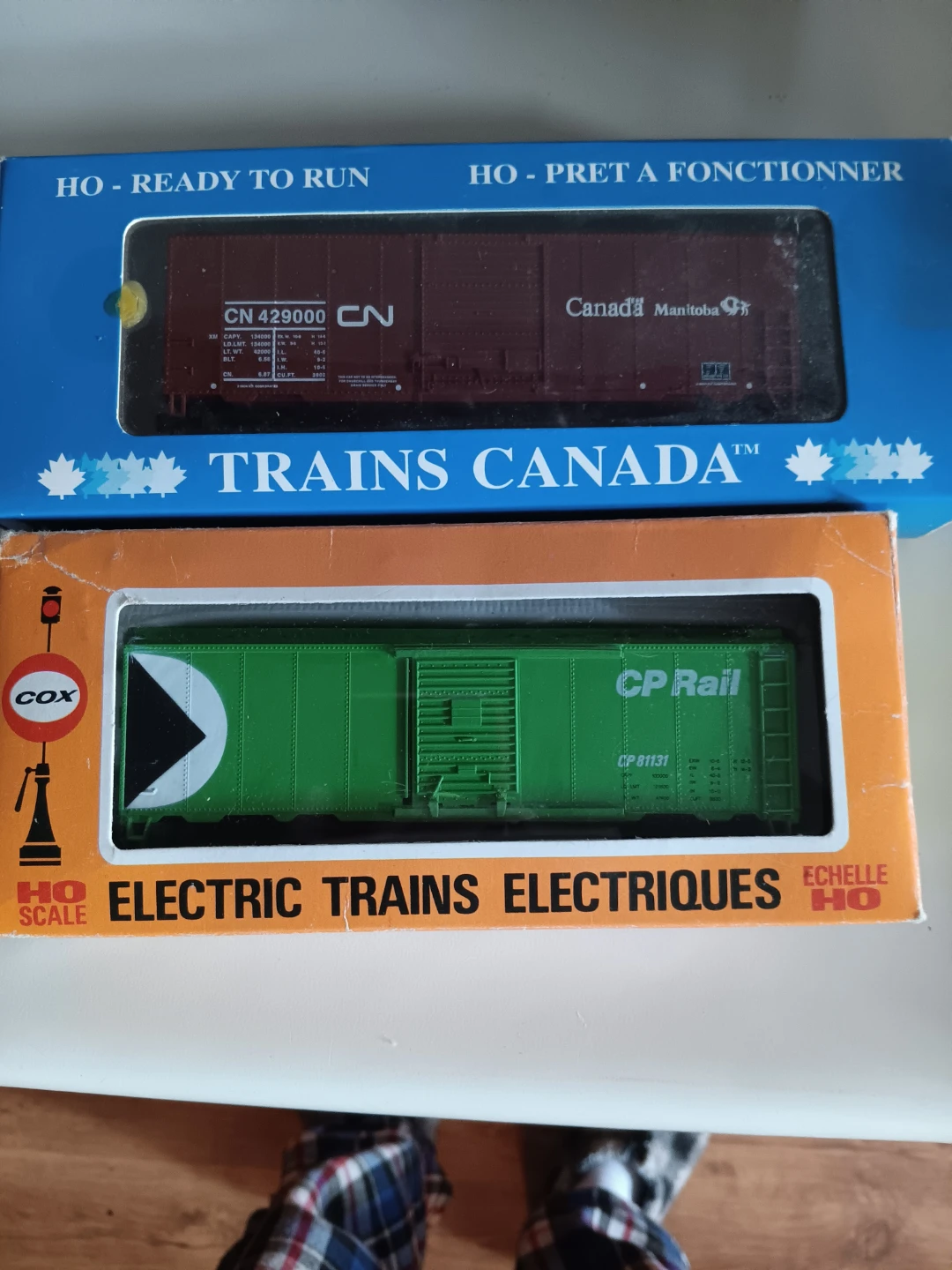 HO Scale Model Train Cars - CN & CP Rail