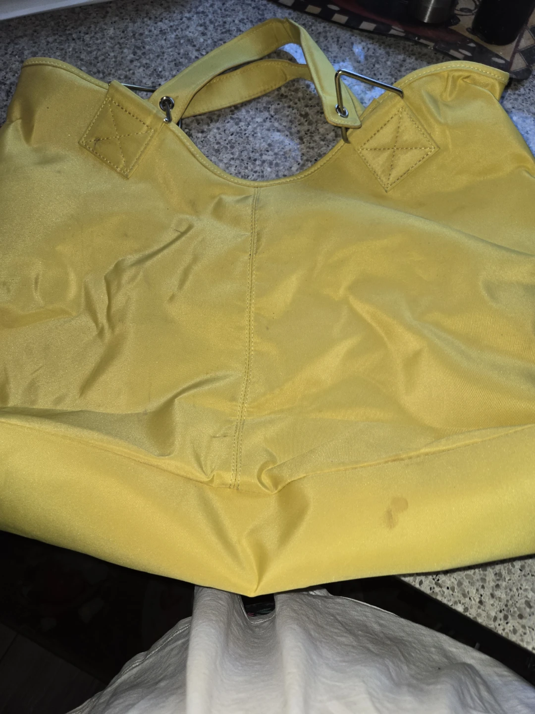 Ed Hardy Yellow Tote Bag with Graphic Print