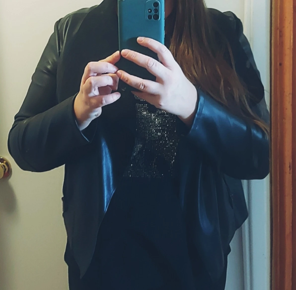 Black Faux Leather Jacket