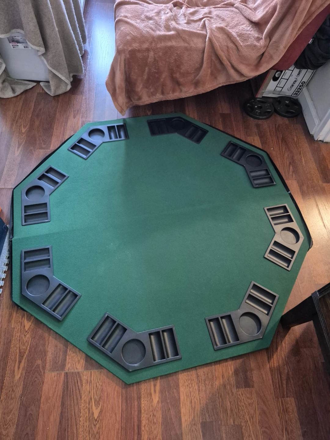 Reversible Blackjack Poker Table Top with Carry Bag ⚽