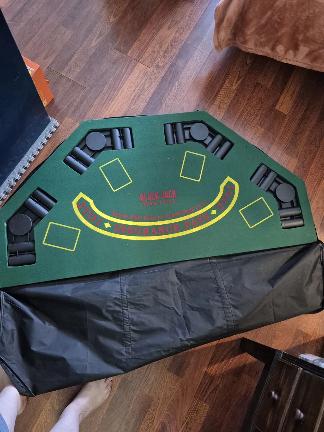 Reversible Blackjack Poker Table Top with Carry Bag ⚽ - photo 2