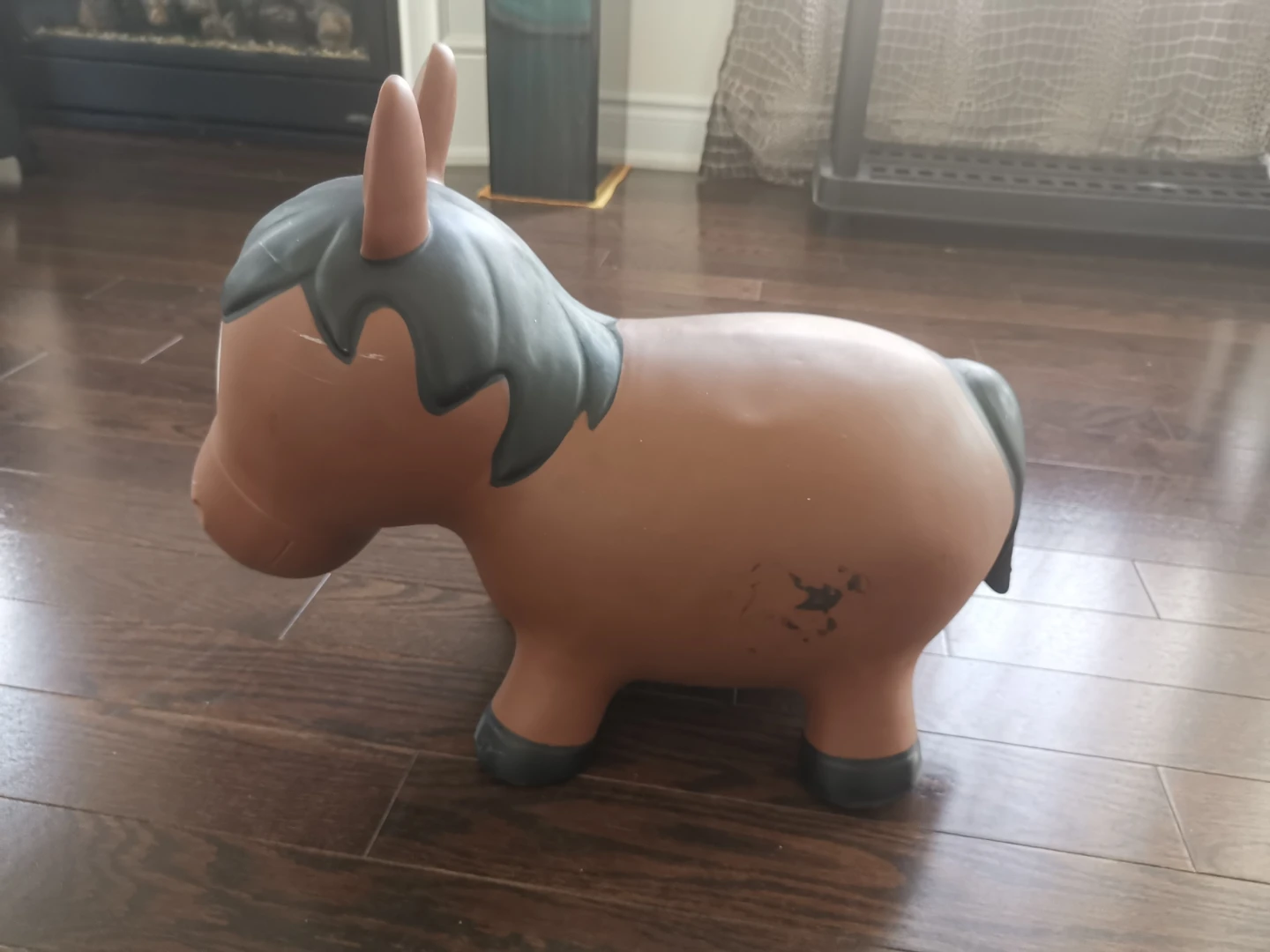 Brown Inflatable Bouncy Horse Toy