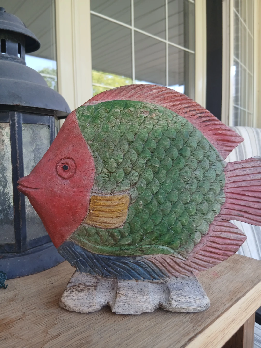 Hand Carved Wooden Fish Figurine - photo 5