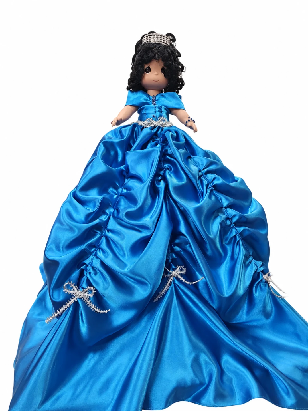 👑 Hermosa Muñeca para Quinceañera Azul Real –