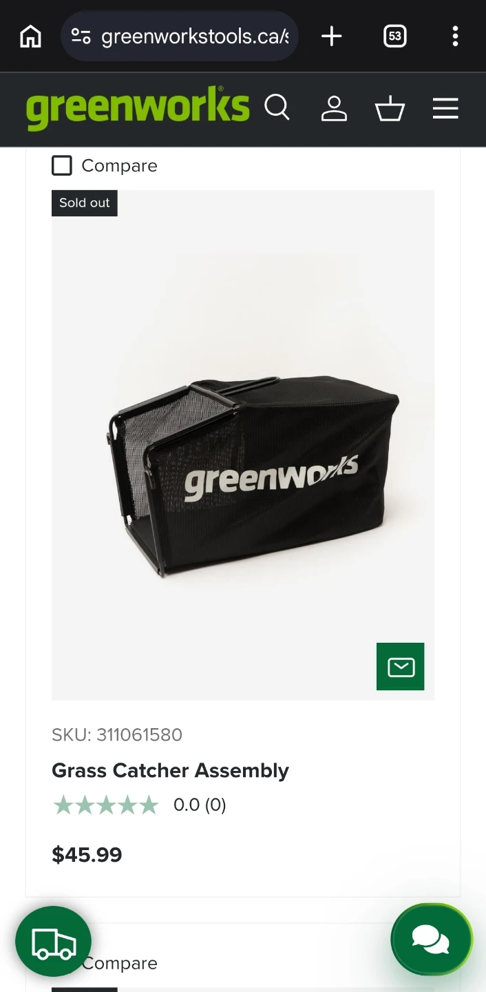 Greenworks 14" Mower Bag