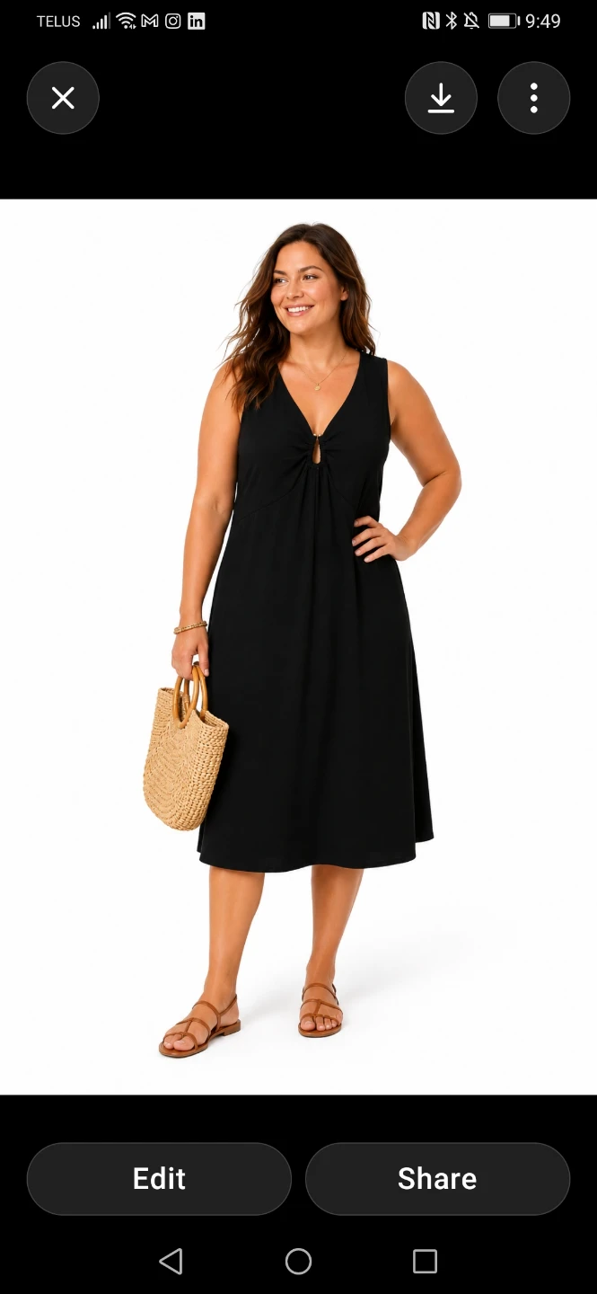 NwtAddition Elle Black Sleeveless Dress - Size 3X