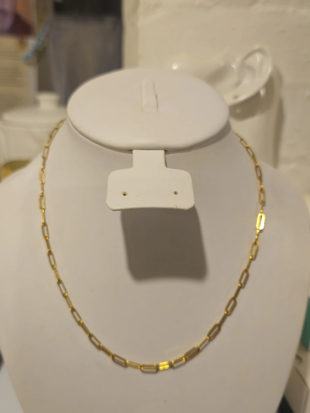 GOLD PLATED PAPERCLIP NECKLACE